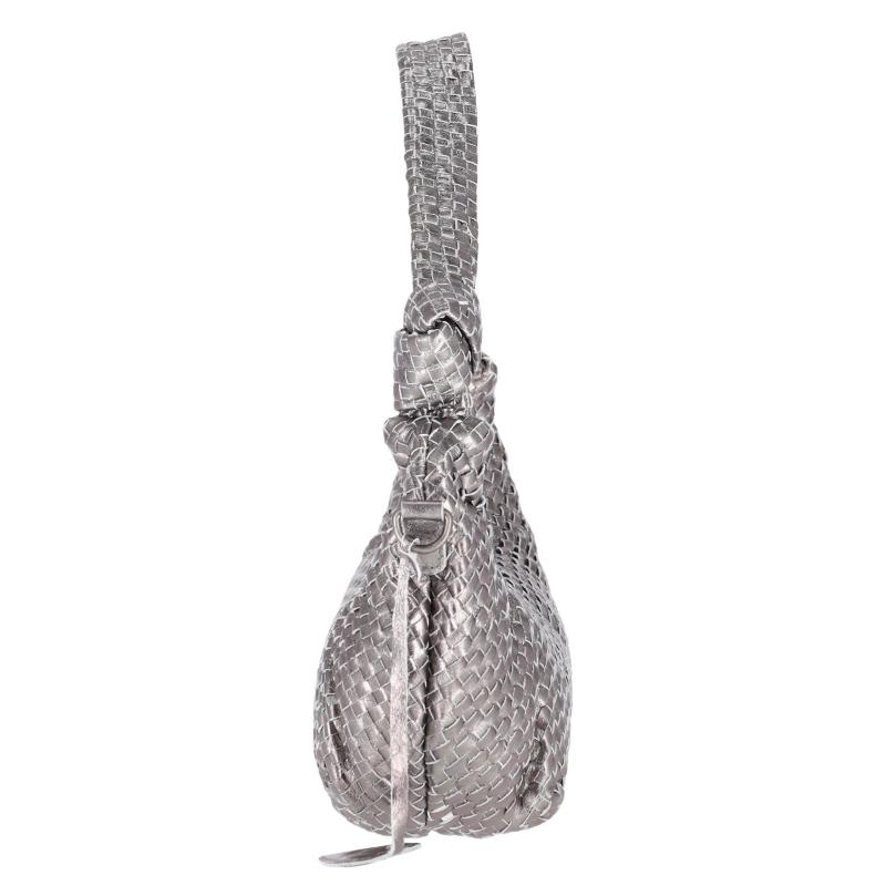 DSTRCT Brooklyn Flea Hobo Bag M Metallic Zilver