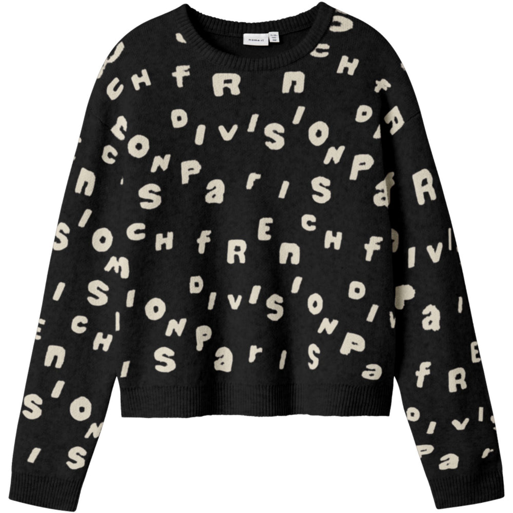 Køb Name It Black Nkfoline Ls Strik Bf