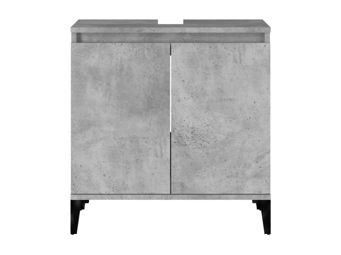 Meuble d'évier gris béton 58x33x60 cm bois d'ingénierie