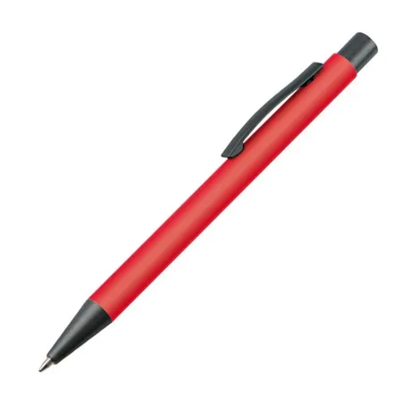 Macma Kugelschreiber mit Clip aus Metall, rot, 10 Stück