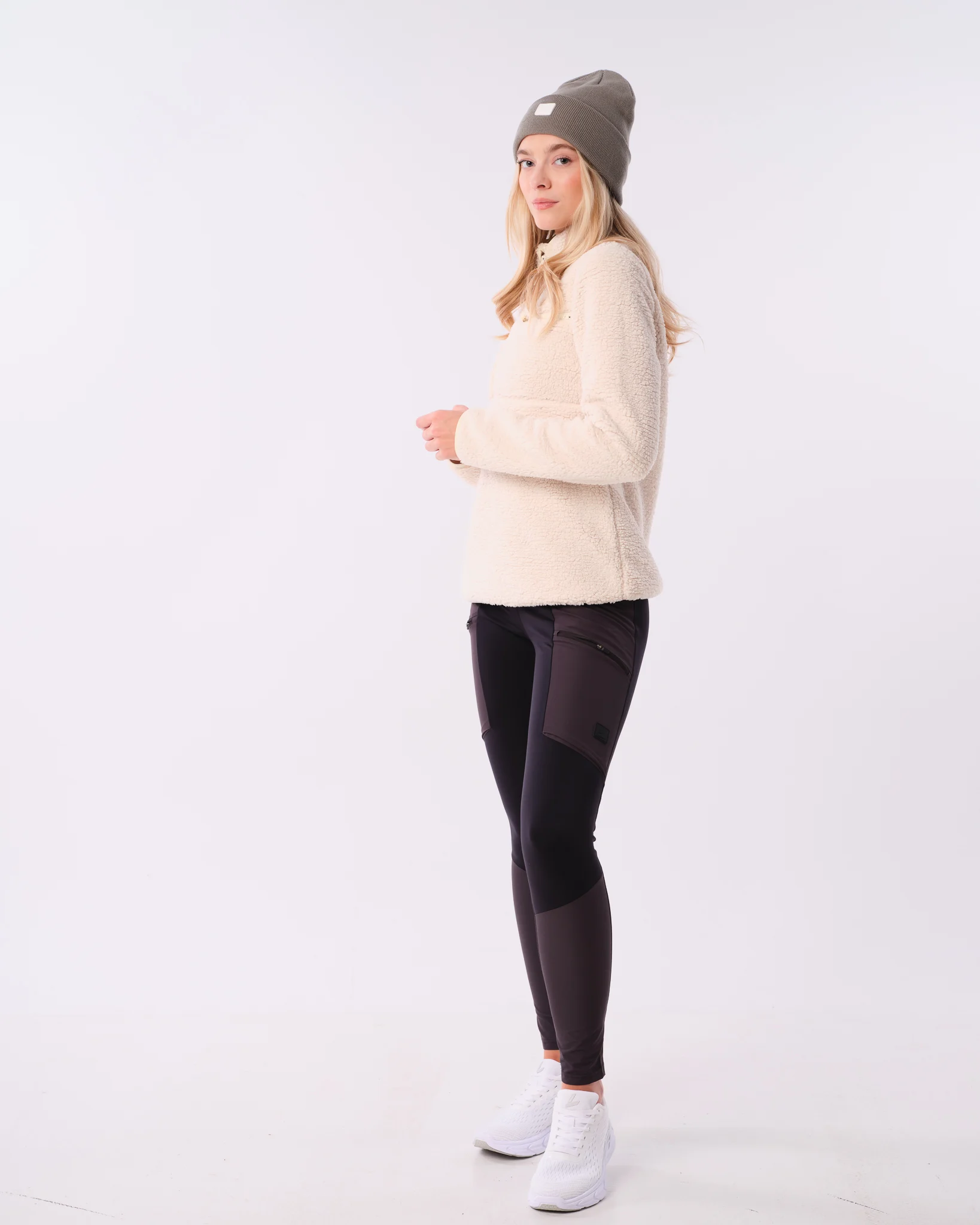 LEVITY Versatile 1\2 Zip Pile Sweater Off White