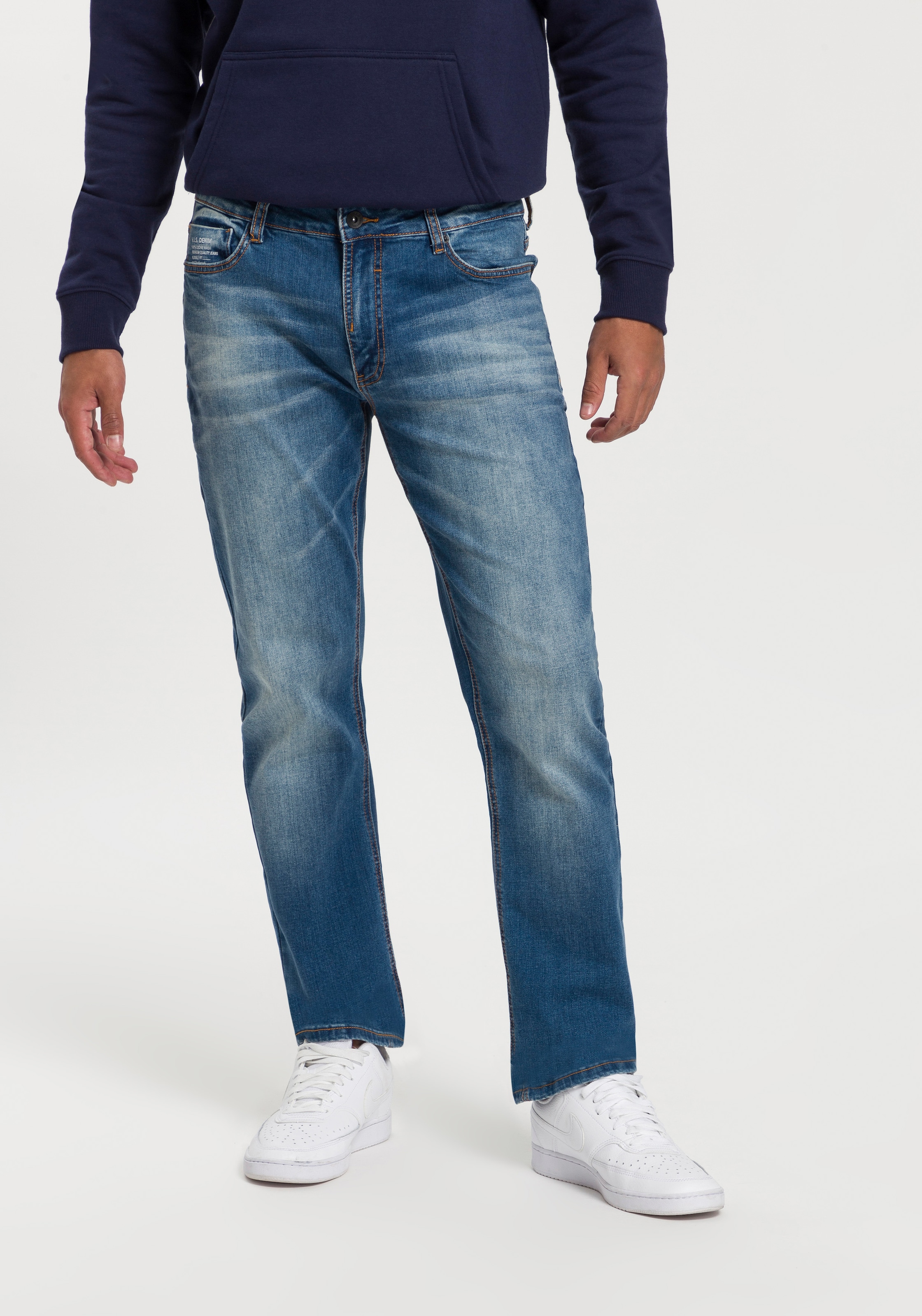 H.I.S Straight-Jeans »DIX«, gerade Beinform,  niedrige Leibhöhe,  Used-Waschung