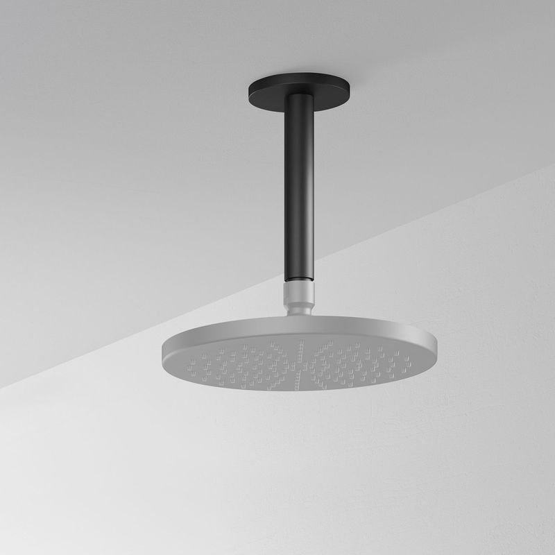 Hotbath - Cobber - Plafondbuis - Mat Zwart - Hoogwaardig Messing - 15 cm