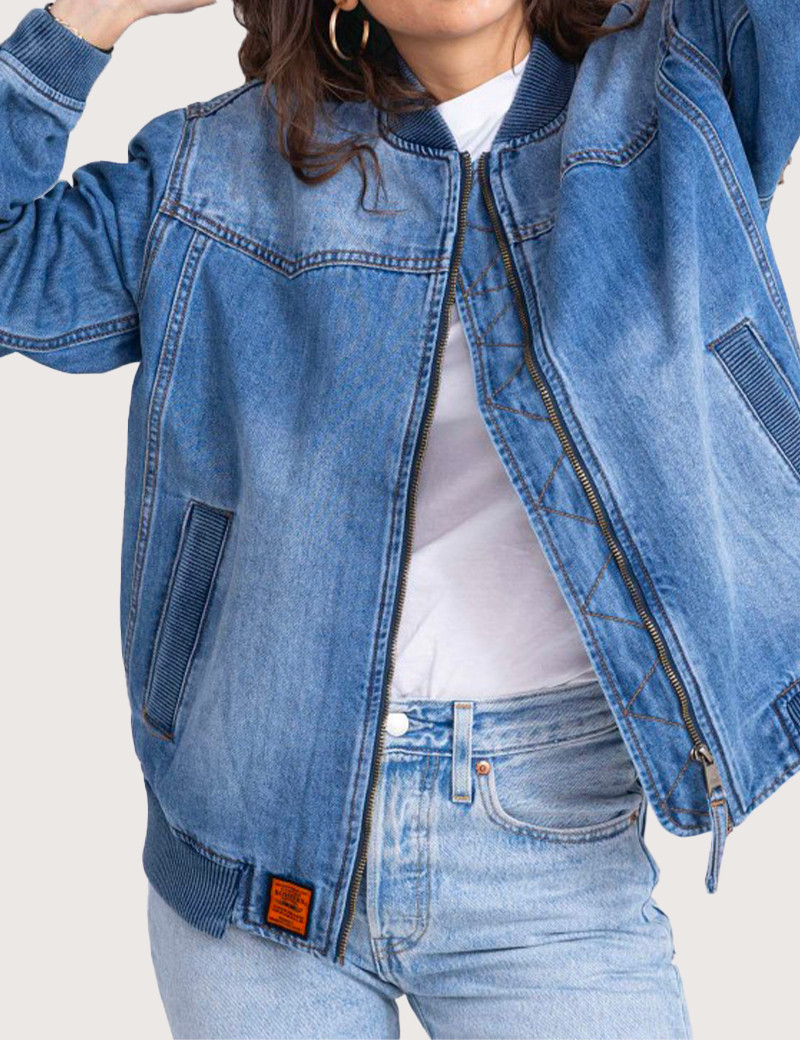 BOMBERS ORIGINALS BOMBERS FEMME DENIM BLEU CELESTE