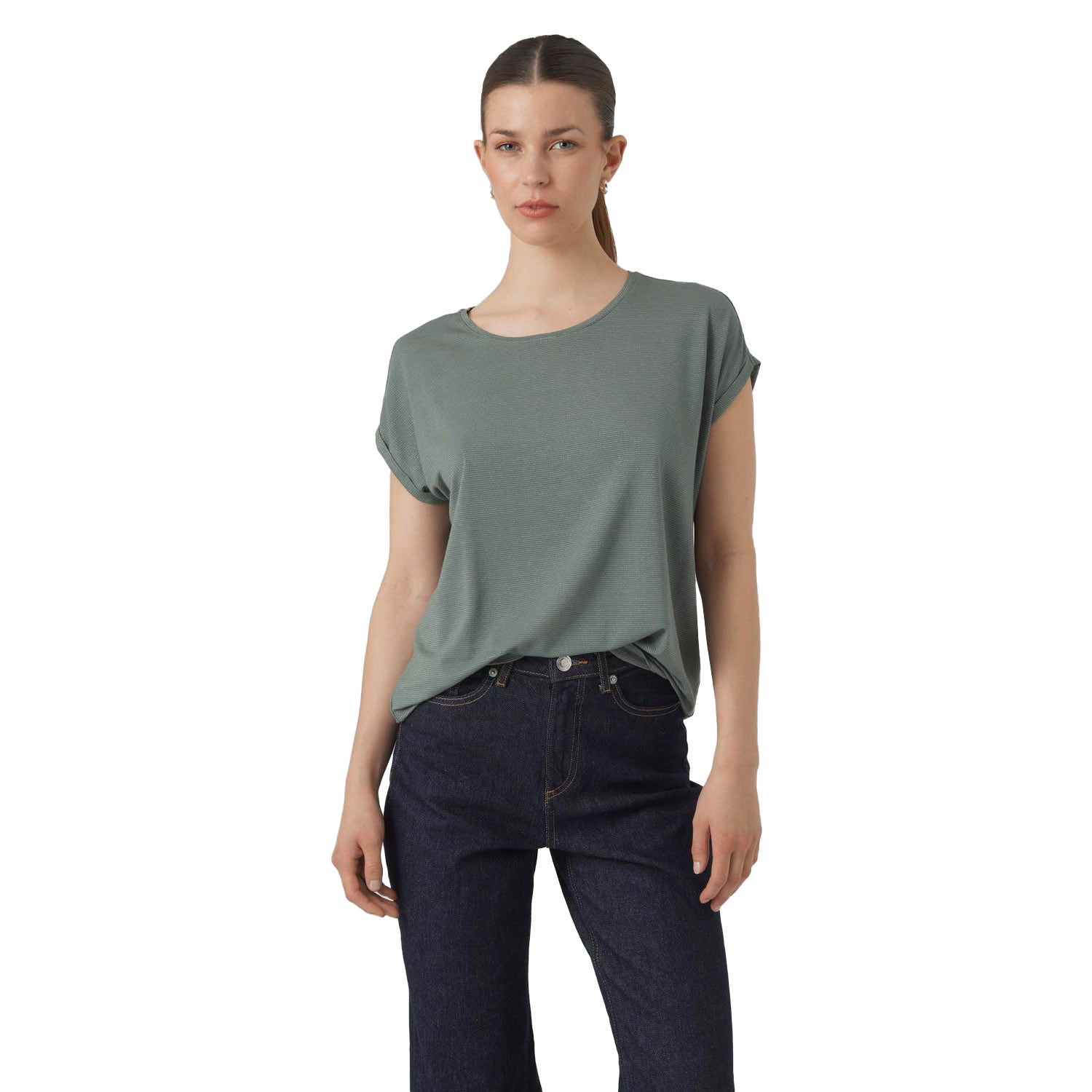 Vero Moda  Lava Glitter Short Sleeve Top Stripe