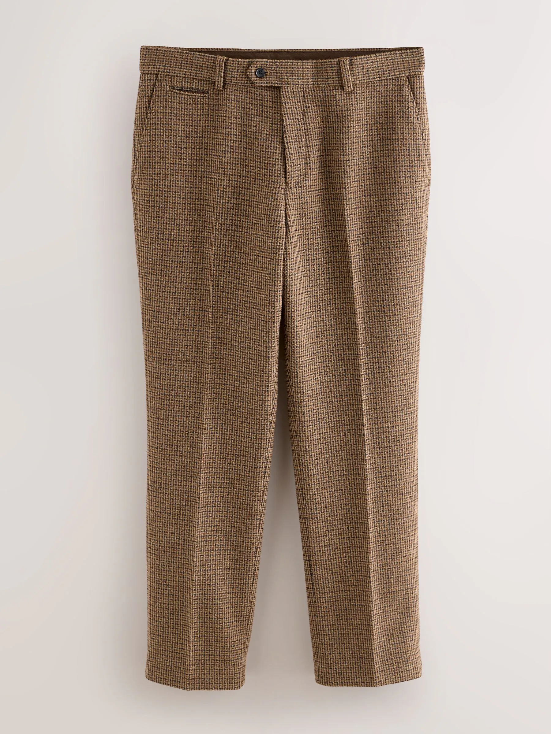 Multi - Textured Dogtooth Trousers With Wool