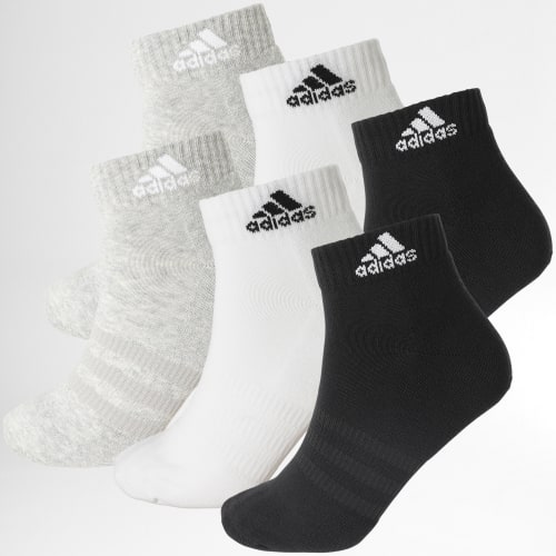 Lot De 6 Paires De Chaussettes IC1292 Noir Blanc Gris Chiné