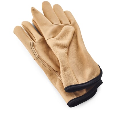 Gartenhandschuh Leder, Ocker
