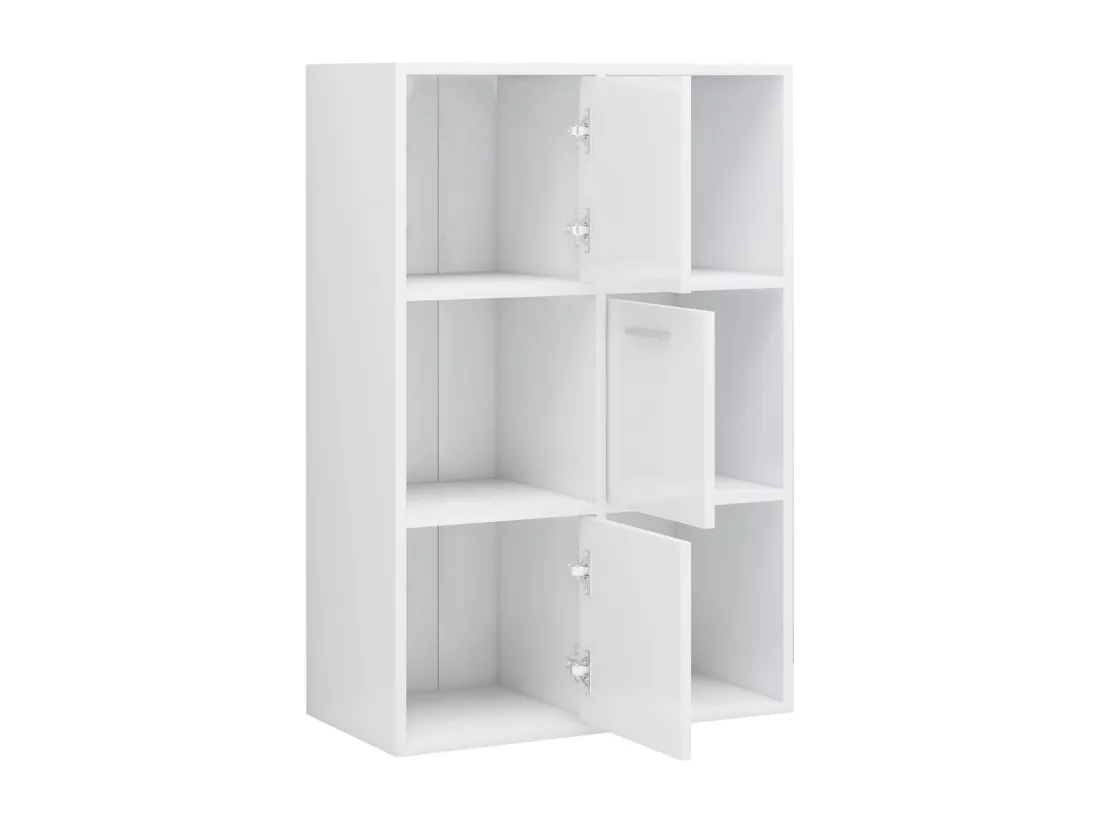 Armoire de rangement Blanc brillant Bois d’ingénierie