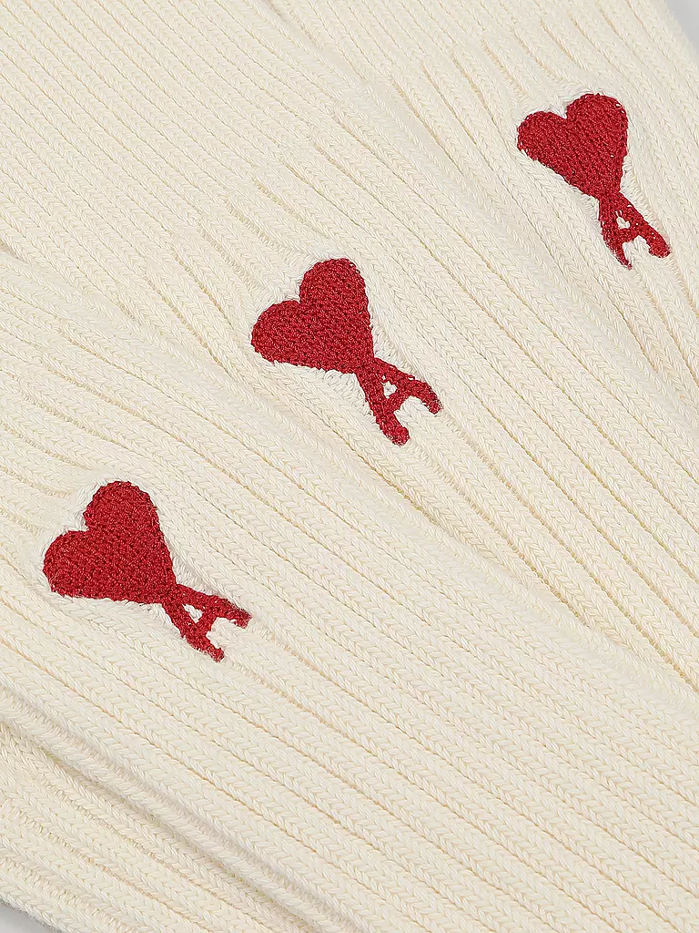 AMI PARIS Socken 3-er Pkg off white creme