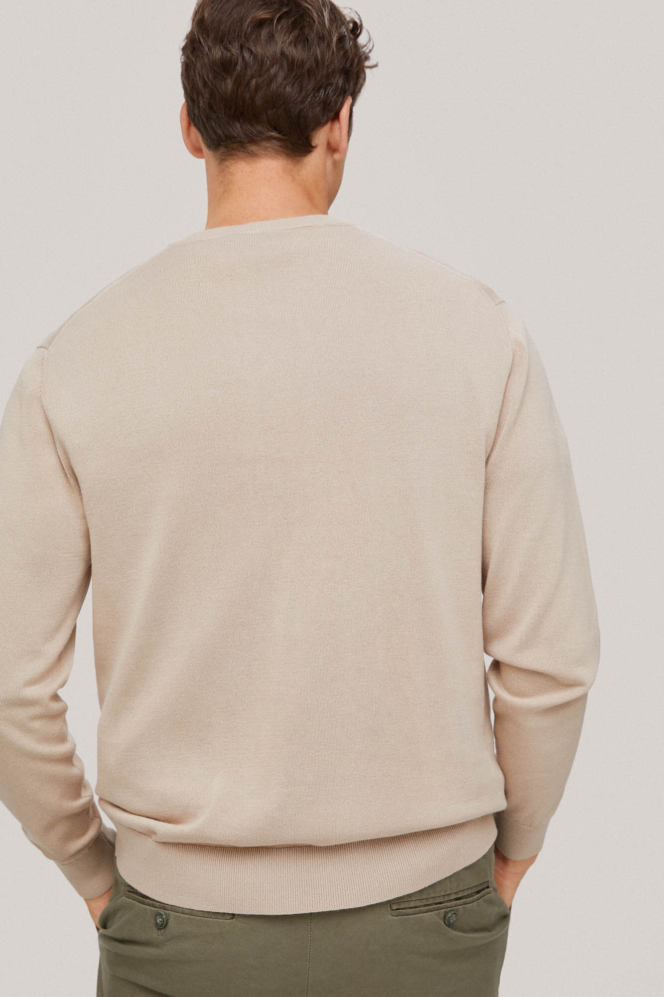 Blusa básica de algodão com gola alta - Marrom