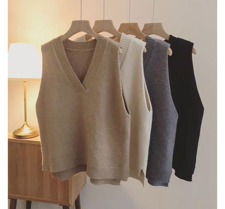 Frigga - V-hals effen vest