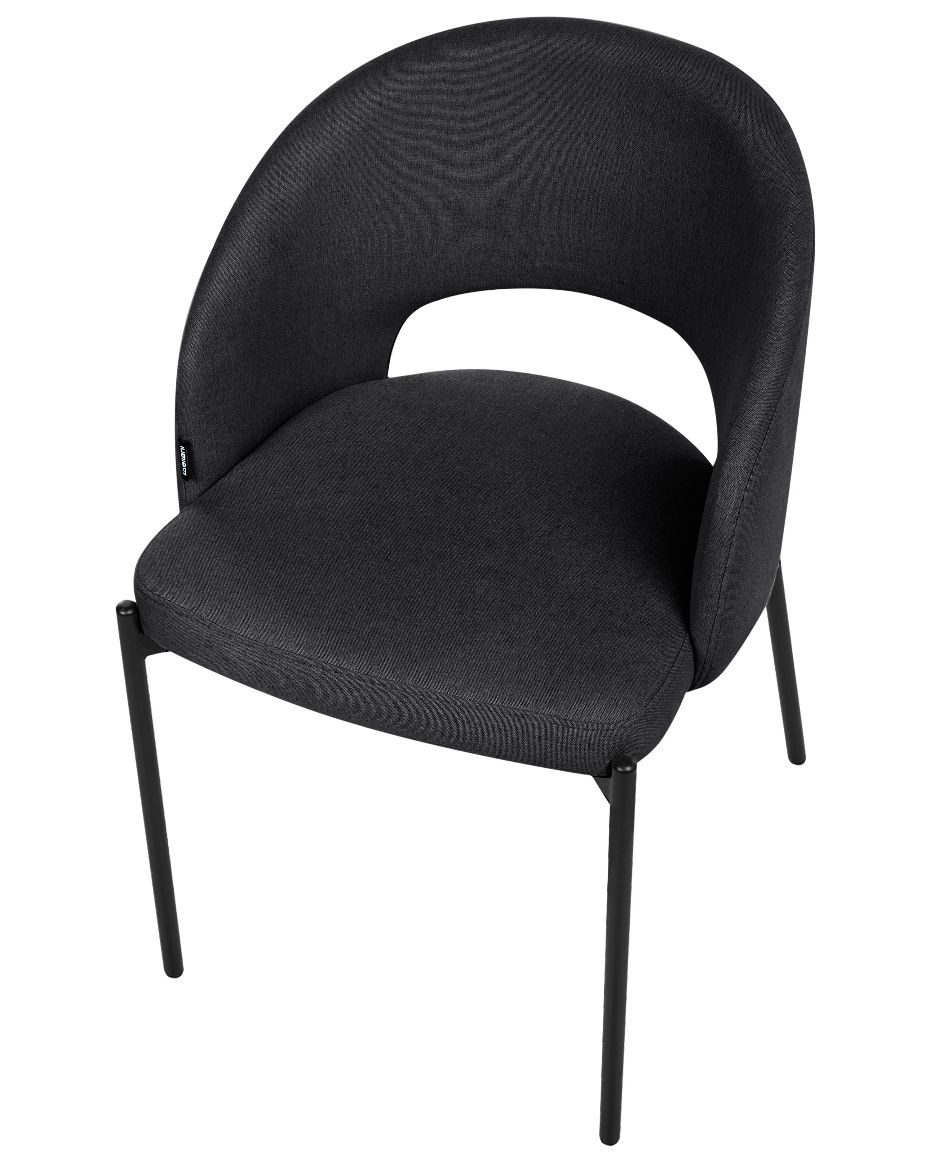 Set van 2 eetkamerstoelen PENNY Stof Zwart