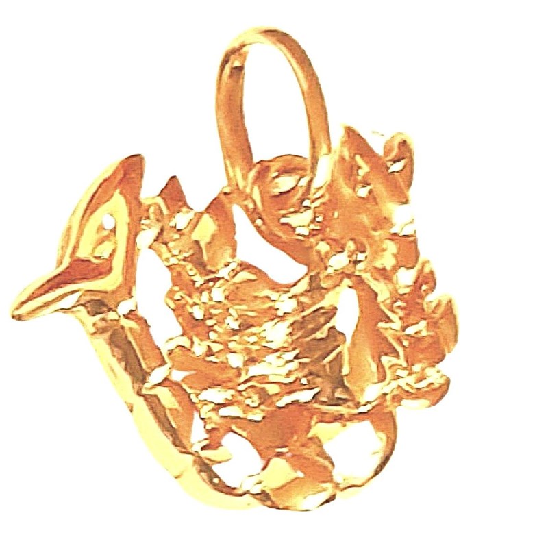 Pendentif Signe Astrologique zodiaque Scorpion en plaqué or + chaine