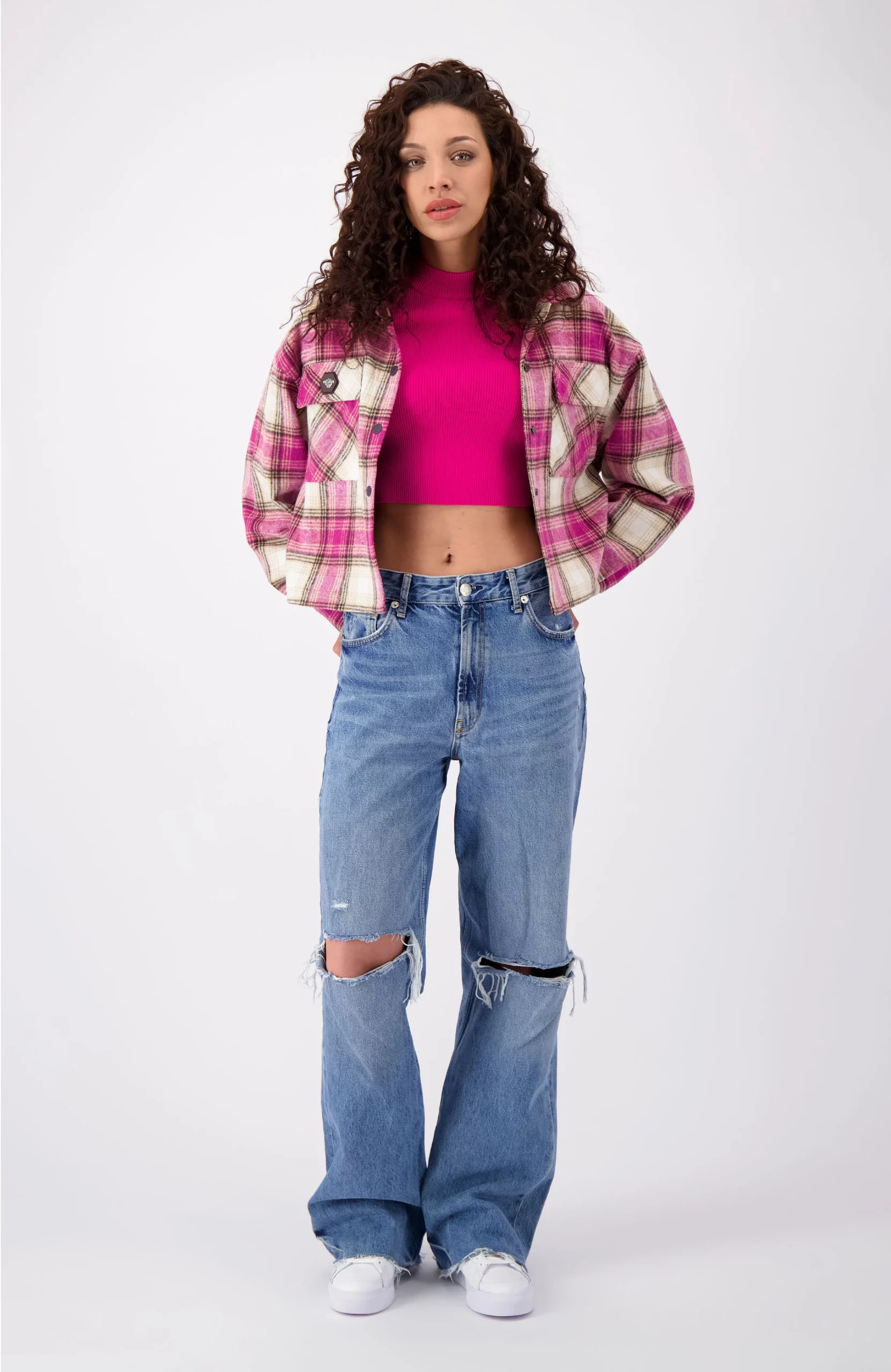 Black Bananas Club Overshirt Dames Roze