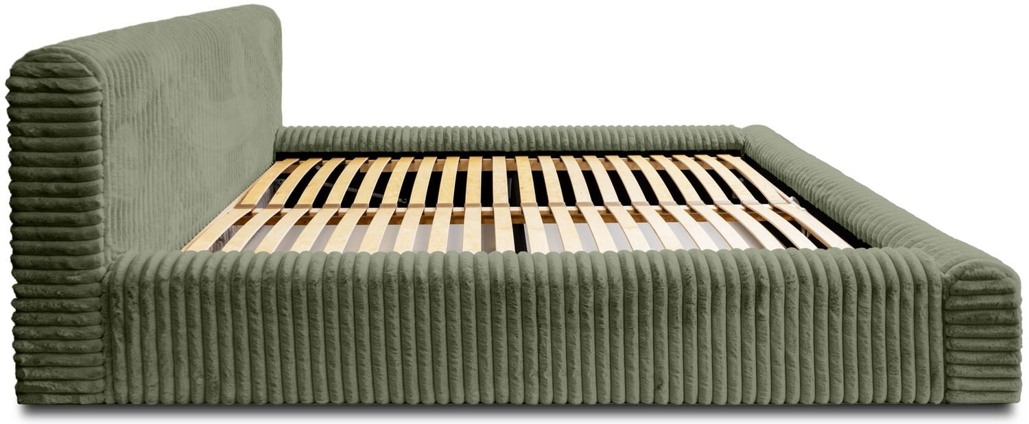 Trae Mobler Hana 180 x 200 cm Gestoffeerd Bed Olijfgroen