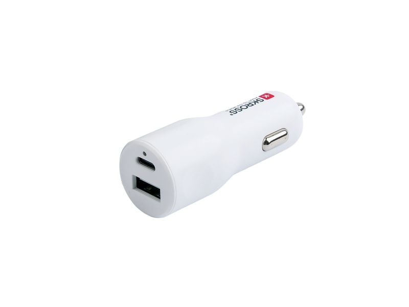SKROSS Autoladegerät Dual Car Charger, 20 W PD Duales USB-Ladegerät für Auto, Camper, LKW und Boot
