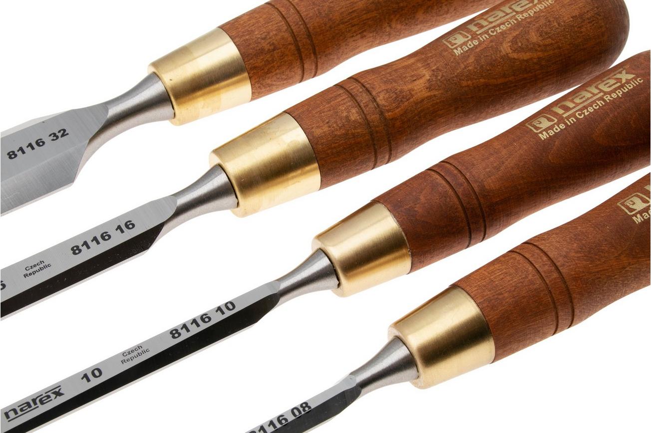 Narex Wood Line Plus Premium Bevel Edge Chisel Set 863202, beitelset 8-10-16-32 mm, 4-delig
