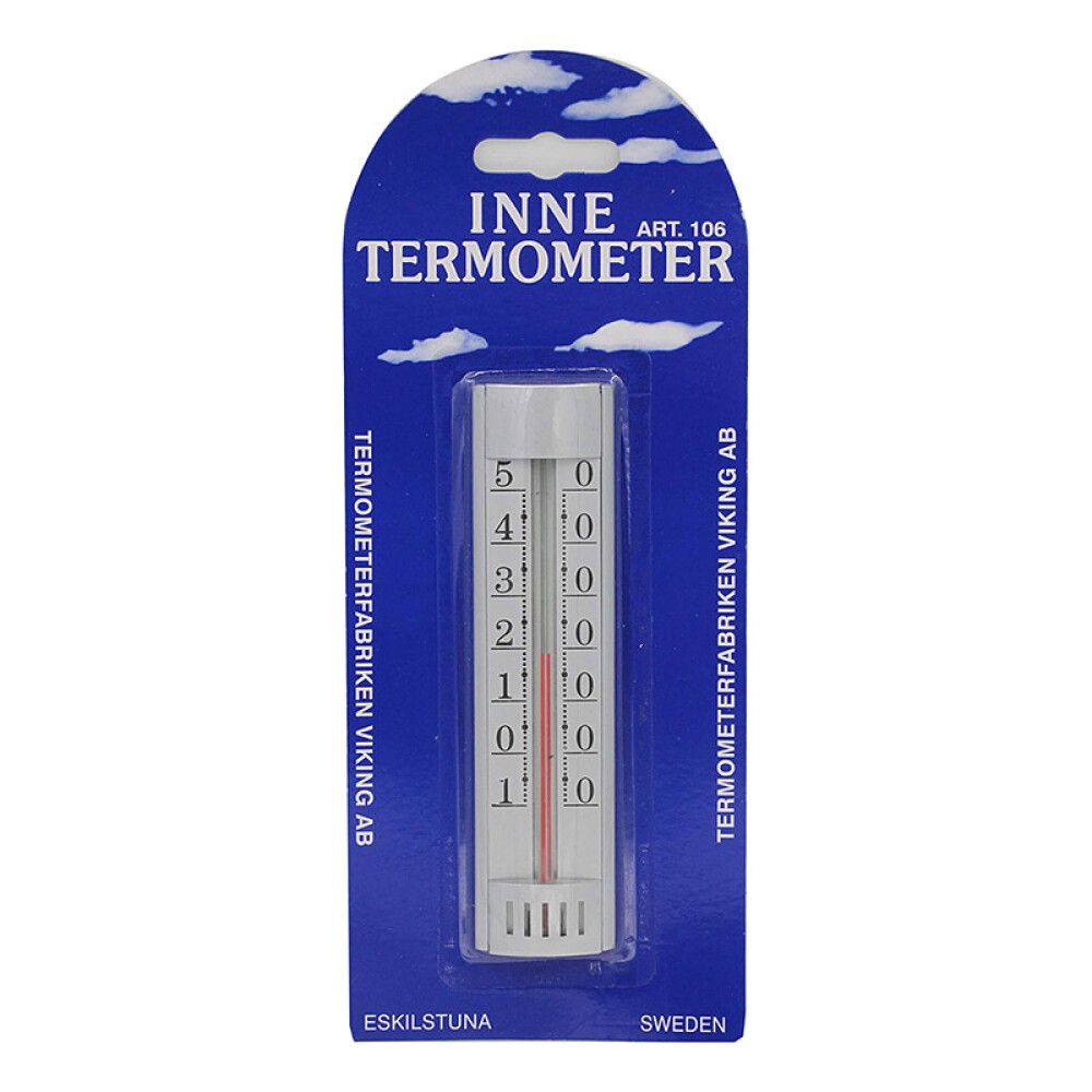 INNENDØRSTERMOMETER TERMOMETERFABRIKEN -10 TIL +50 GRADER