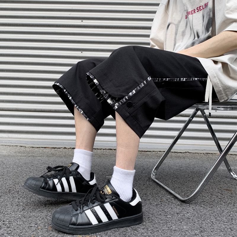 emeisa - Mid Rise Plain Capri Pants