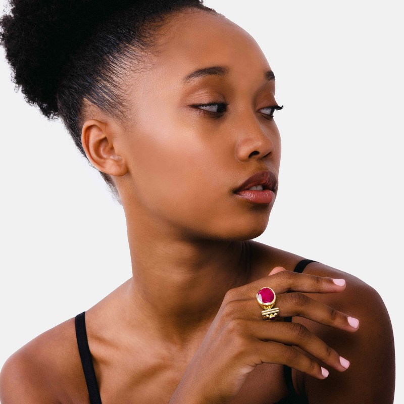 Bague Louisa Sillimanite rouge