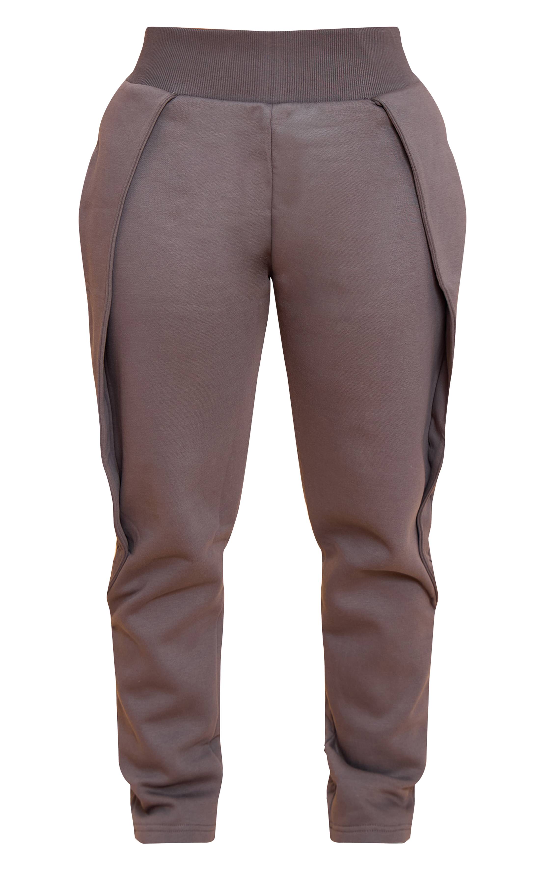 Charbon Joggers Cocon Taille Haute À Plis Frontaux Shape