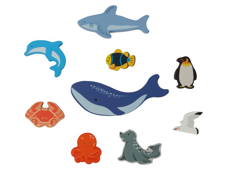 Houten speeldoos met dieren