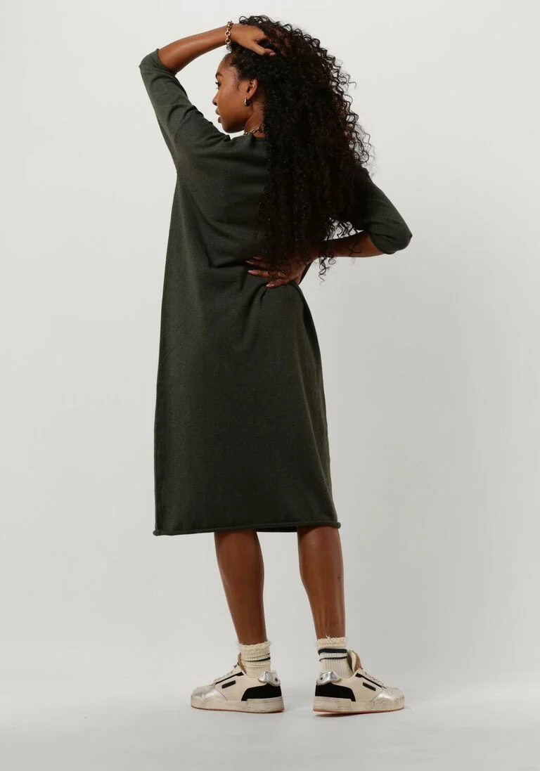 PENN & INK khaki penn & ink midi jurk w23b217