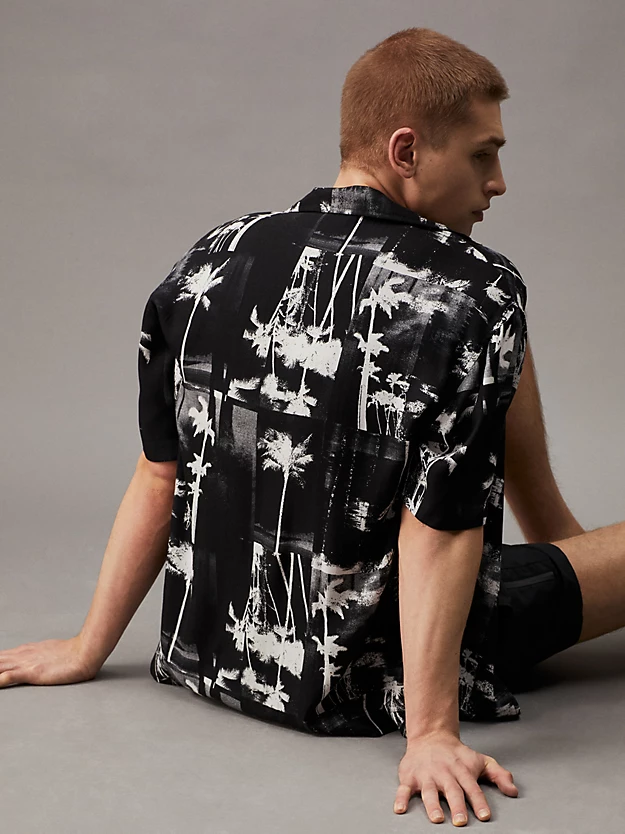 Camisa de praia estampada - Monograma CK