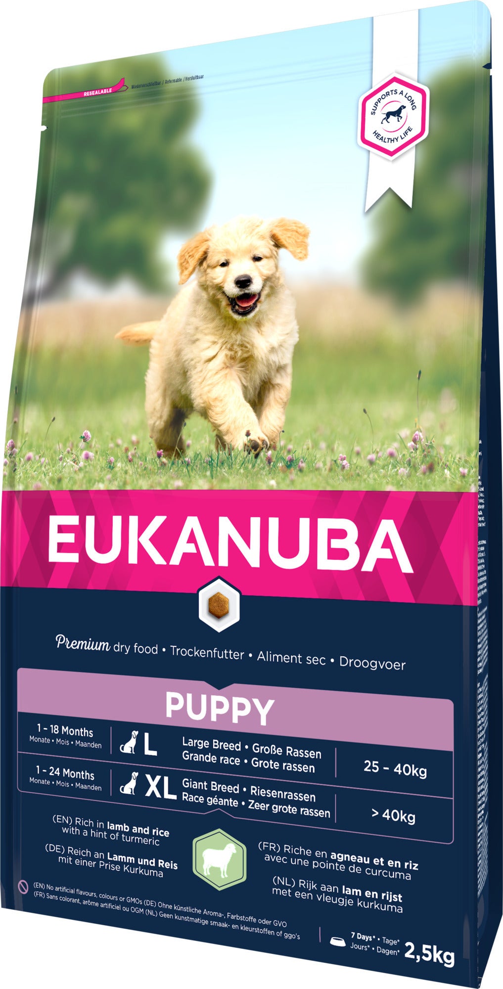 Eukanuba hondenvoer puppy (extra) groot lam en rijst 2,5 kg