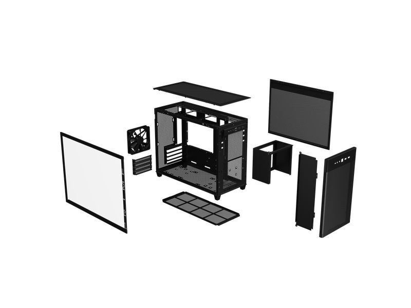 ASUS PC-Gehäuse AP201 MicroATX TG Schwarz 33-Liter microATX-Gehäuse