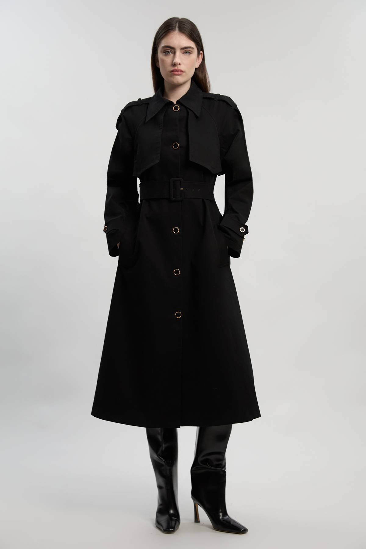 KarenMillen Trench-coat à dos plissé