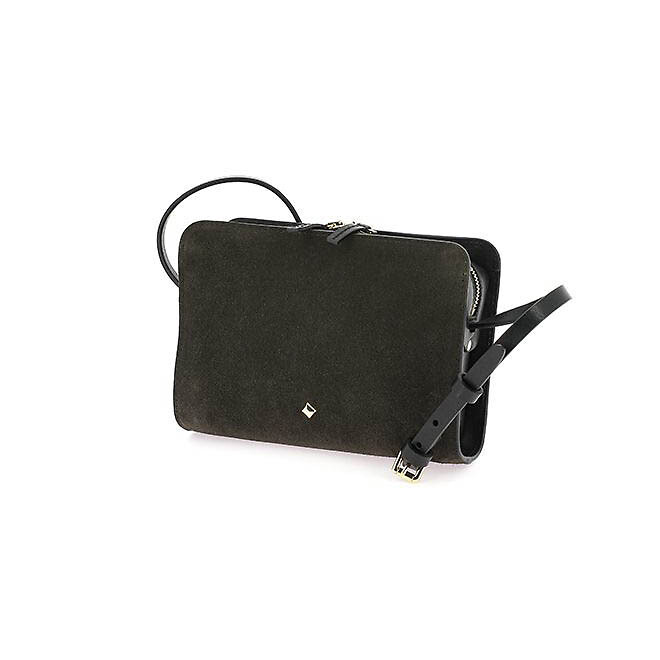 HERBERT FRERE SOEUR<br>Bolsa em couro camurça cru LE MINI BEA VELOURS