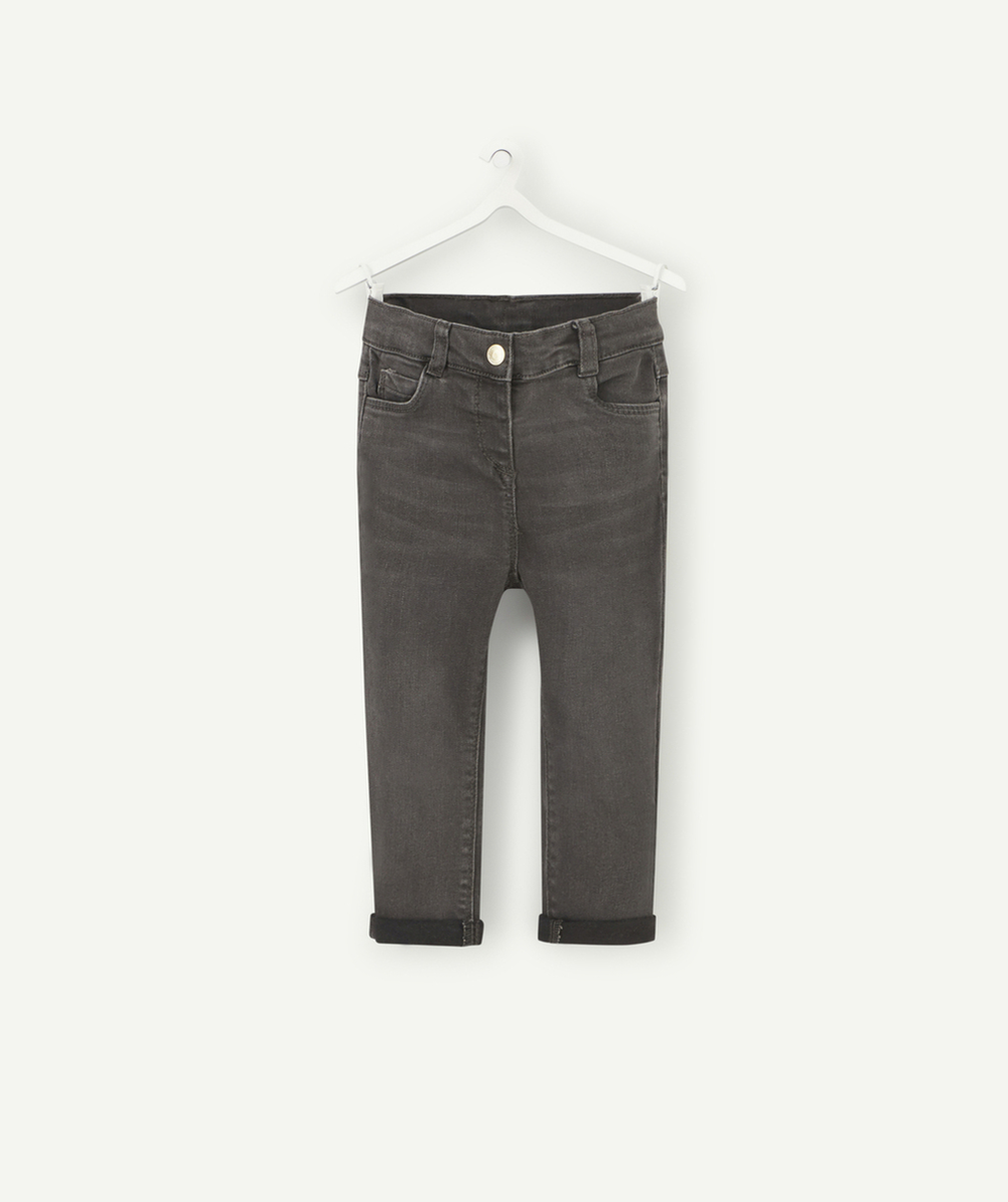 PANTALON SLIM EN DENIM GRIS FONCÉ LESS WATER BÉBÉ FILLE
