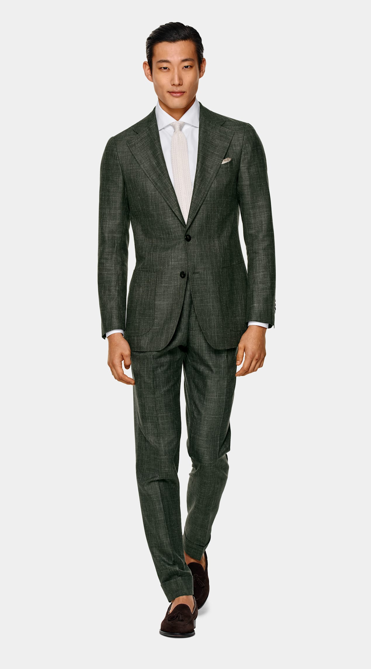 Costume Havana coupe Tailored vert foncé