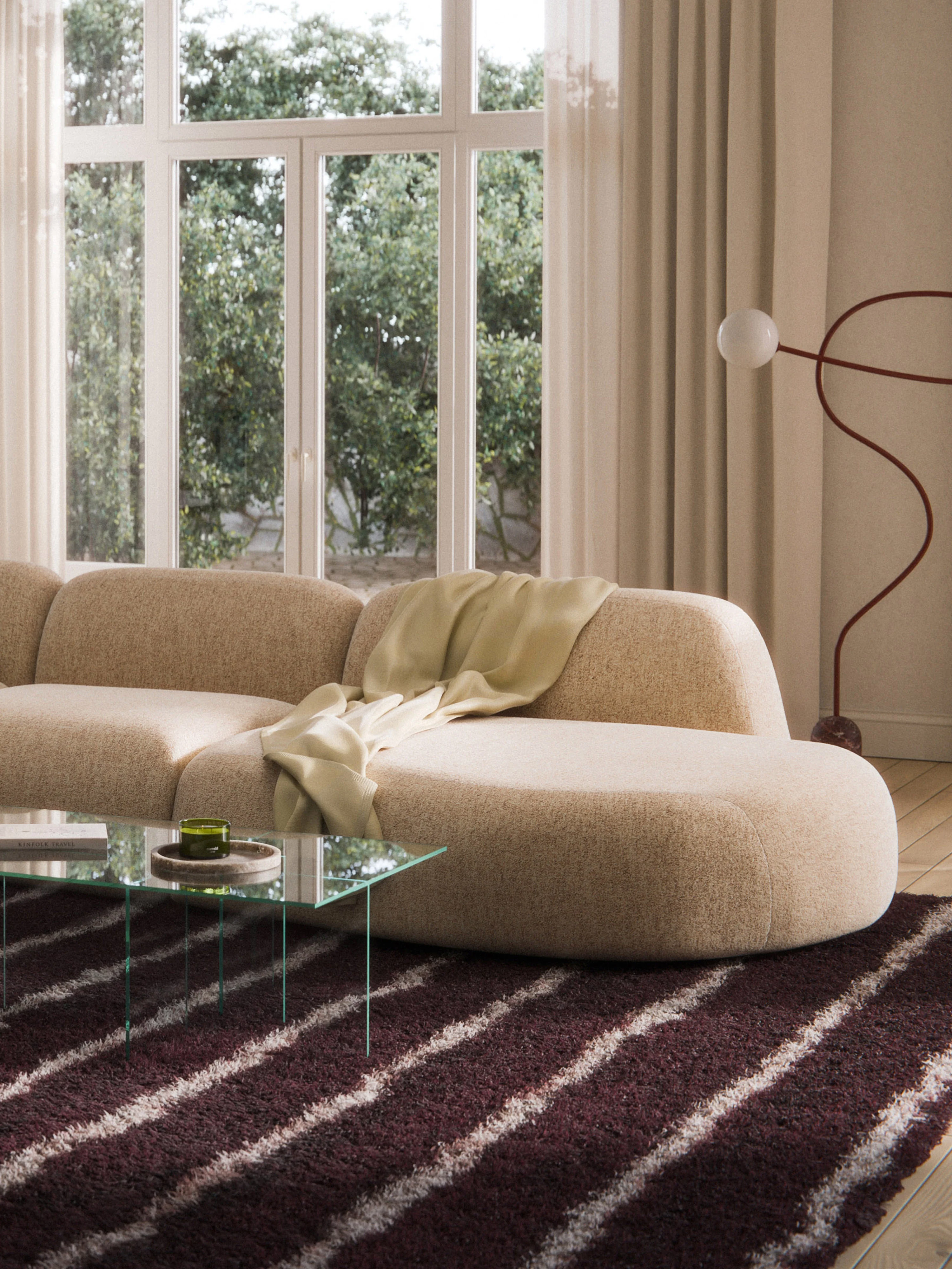 Bouclé chaise module Wolke