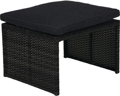 Garden Place Carter 3-in-1 multifunctionele balkonmeubelset, 2-4 zitplaatsen, 4-delig, antraciet rotan, inclusief zitkussens