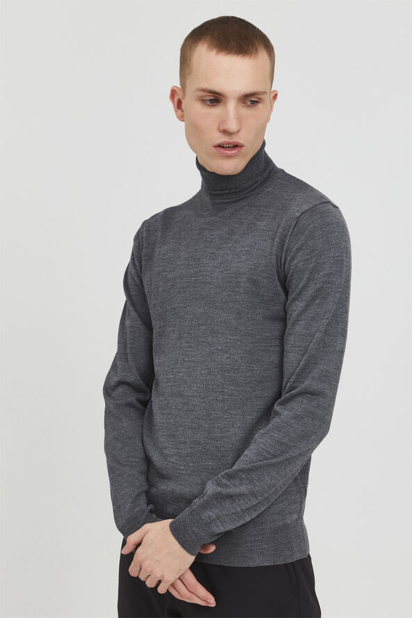 Casual Friday CFKONRAD Merino Roll Neck Knit Pewter mix