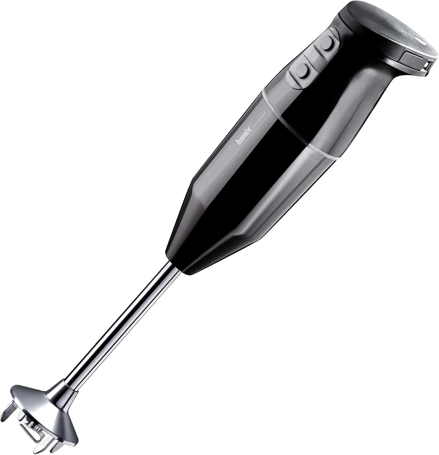 bamix Stabmixer Set cordless PLUS kabelloses, inkl. Multi, Quirl, Schlagscheibe aus Edelstahl, 250 Watt, 3-Stufen, Made in Switzerland, Schwarz