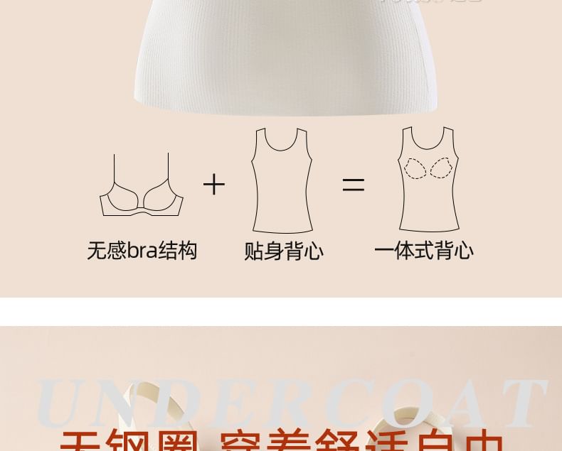 Yunlela - V-hals, gewatteerde thermische crop top met kanten rand
