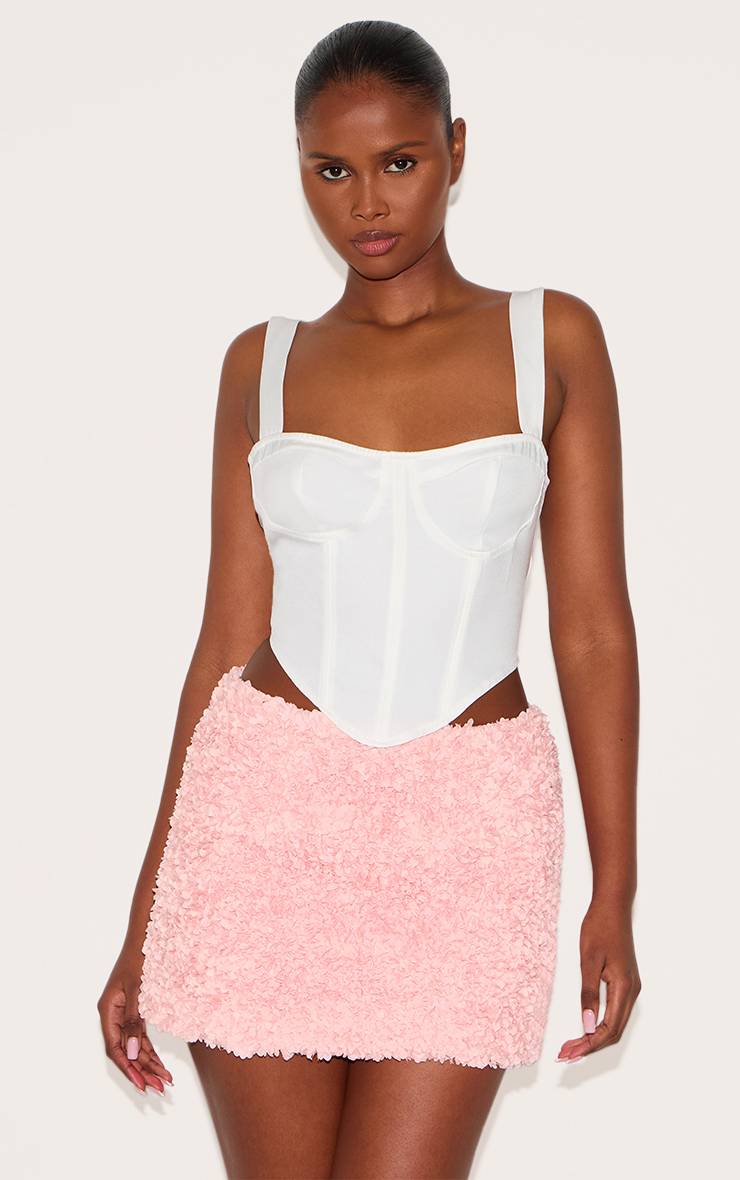 Rose Mini-jupe Texturée Appliquée Confettis