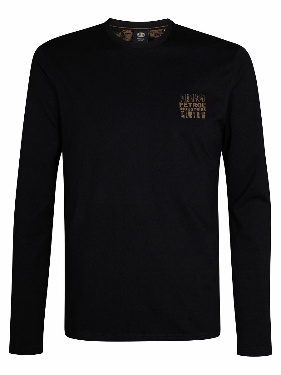 INDÚSTRIAS PETROLÍFERAS<br>Camiseta de manga comprida com logotipo no peito