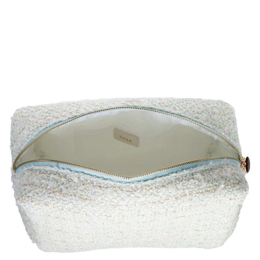 DARK Tweed Make-Up Pouch Large Teal