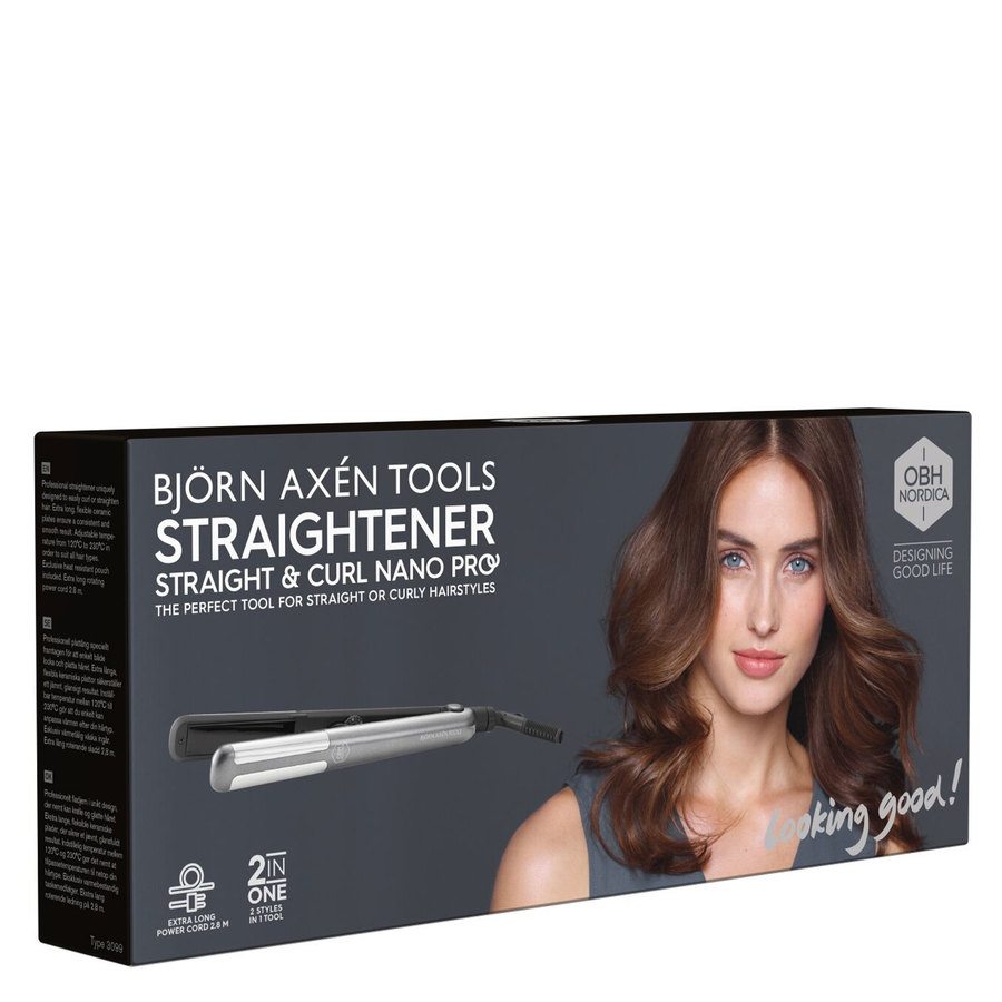 OBH Nordica Björn Axén Tools Straight & Curl Nano Pro Rettetang