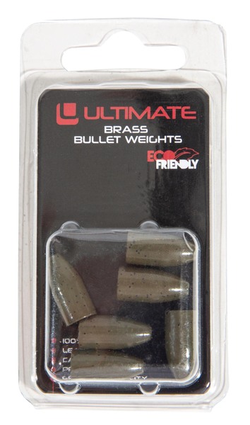Plombs balle Ultimate Brass Bullet Weight Green Pumpkin (4-6pcs)