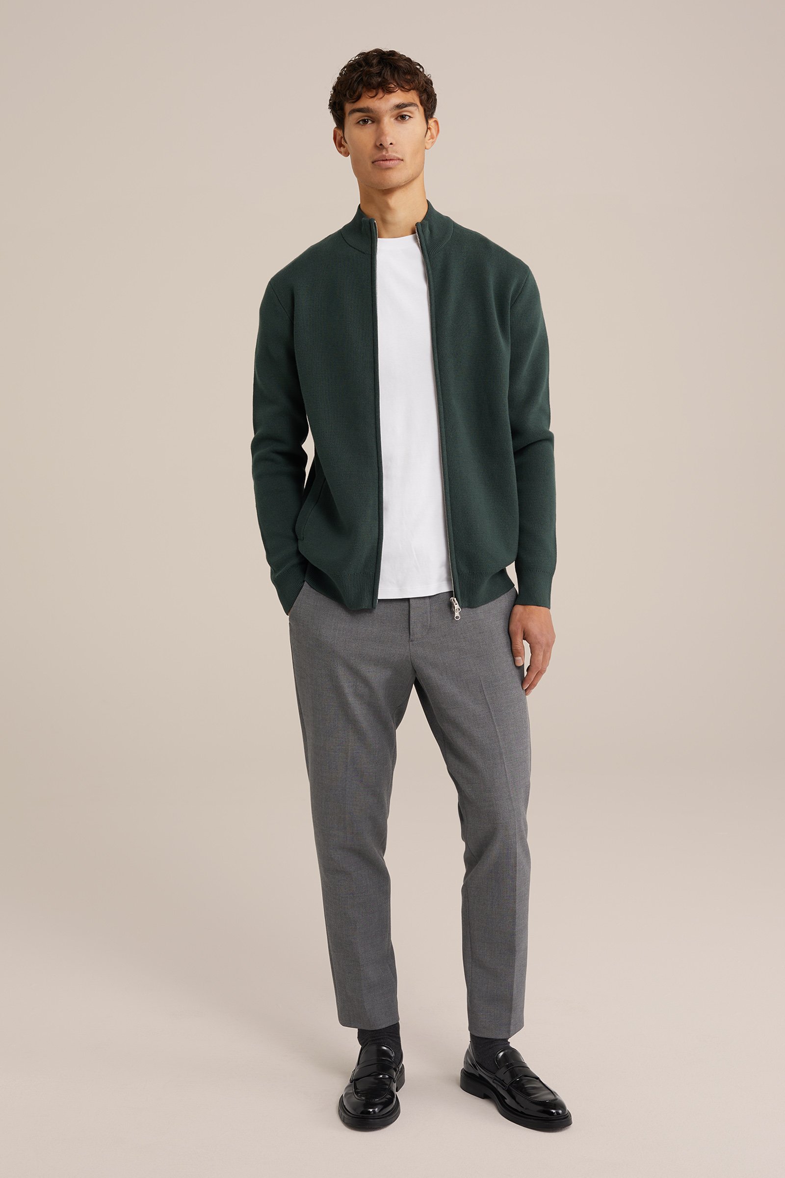 vest WE Fashion Donkergroen