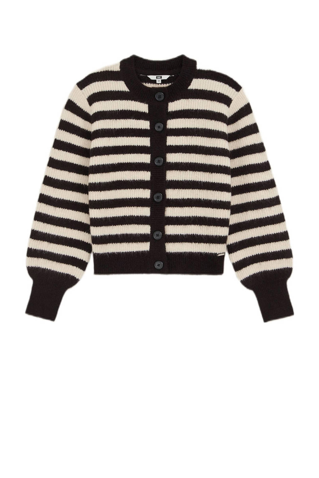 WE Fashion gestreept vest zwart/ecru