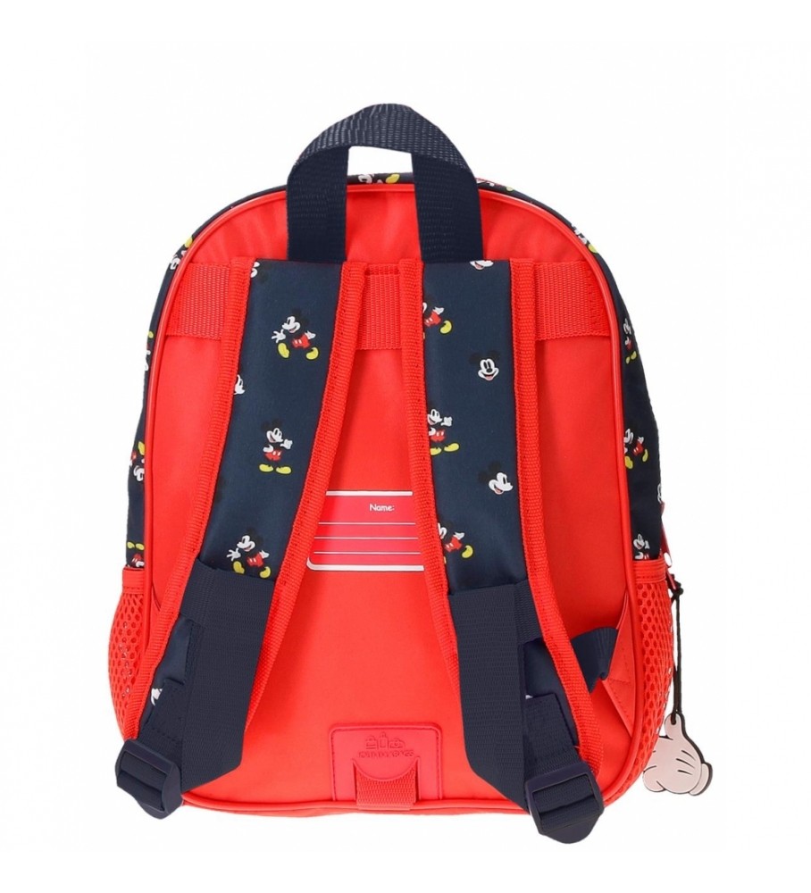 Joumma Bags Mochila pré-escolar Mickey Mouse Fashion 28cm adaptável vermelho