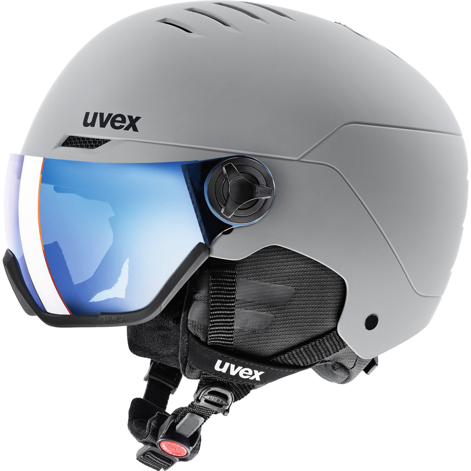 Uvex Skihelm Wanted Visor hellgrau, 58-62