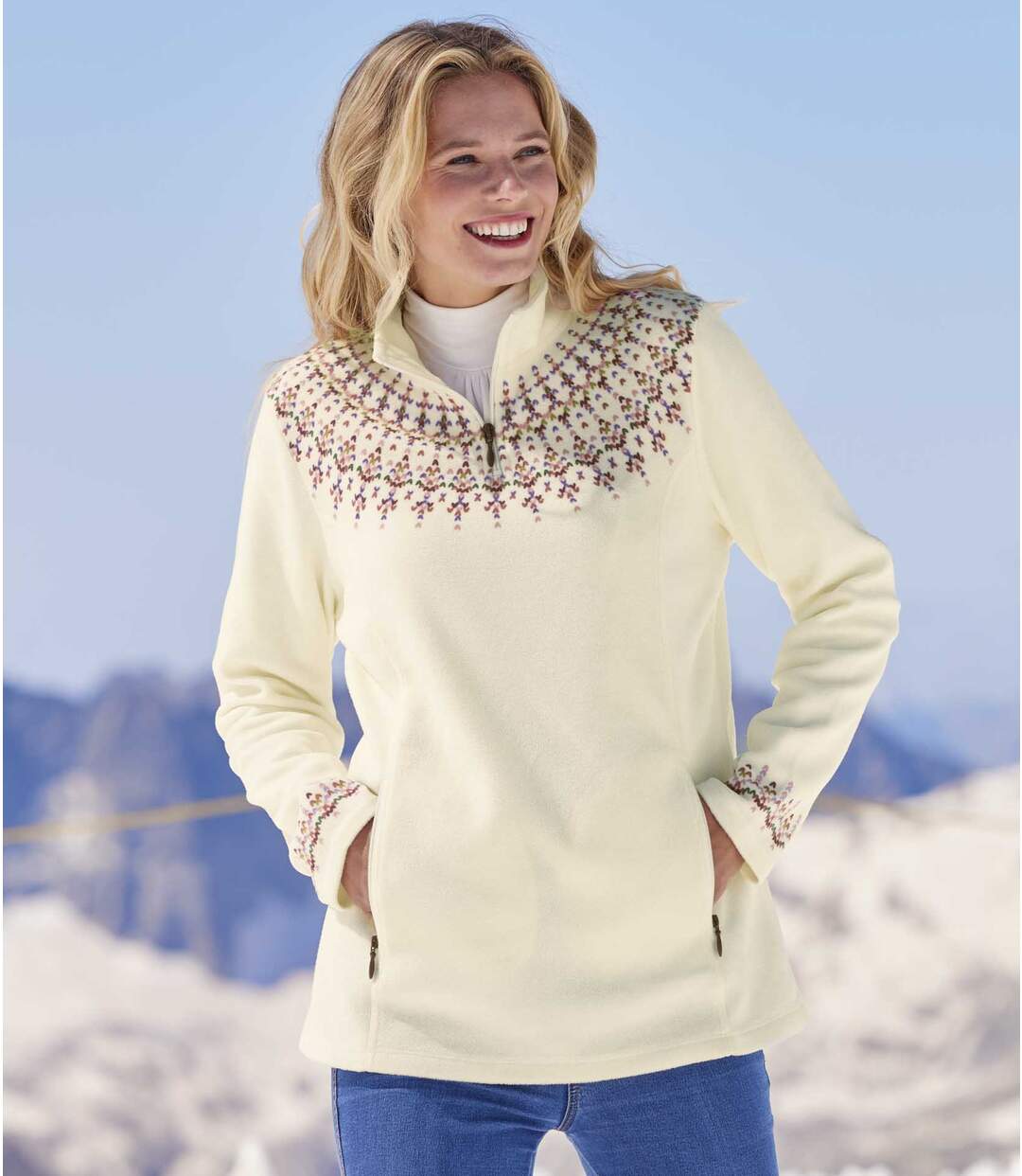 Pull Micropolaire à Col Zippé